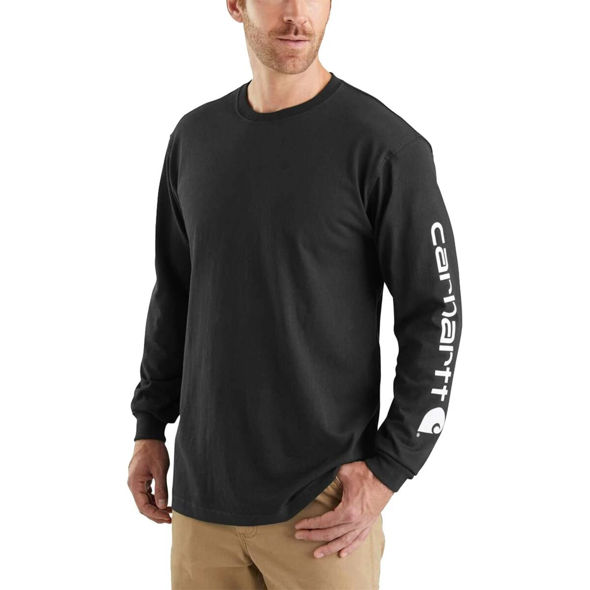 Carhartt Signature Sleeve Logo Long-Sleeve T-Shirt - Men's - Image 7