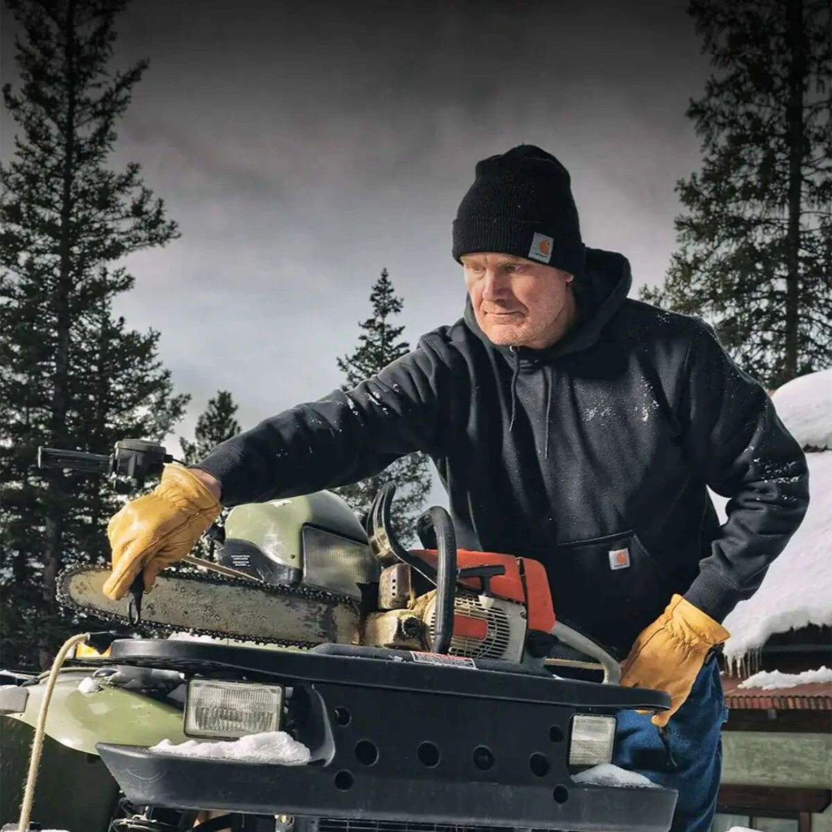 Carhartt Rain Defender Paxton Heavyweight Pullover Hoodie - Men's - Image 3