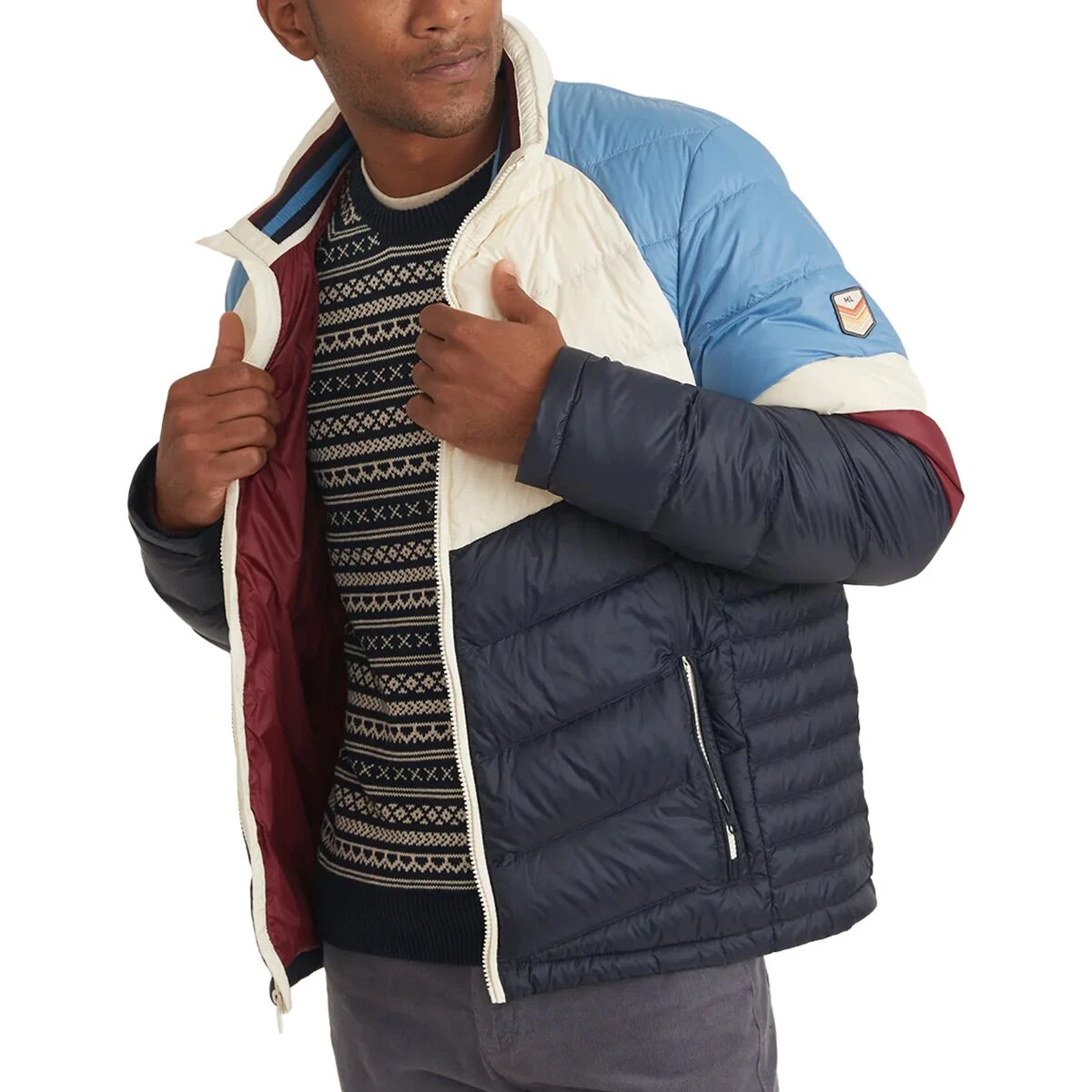 Marine Layer Zurich Colorblock Puffer - Men's - Image 3