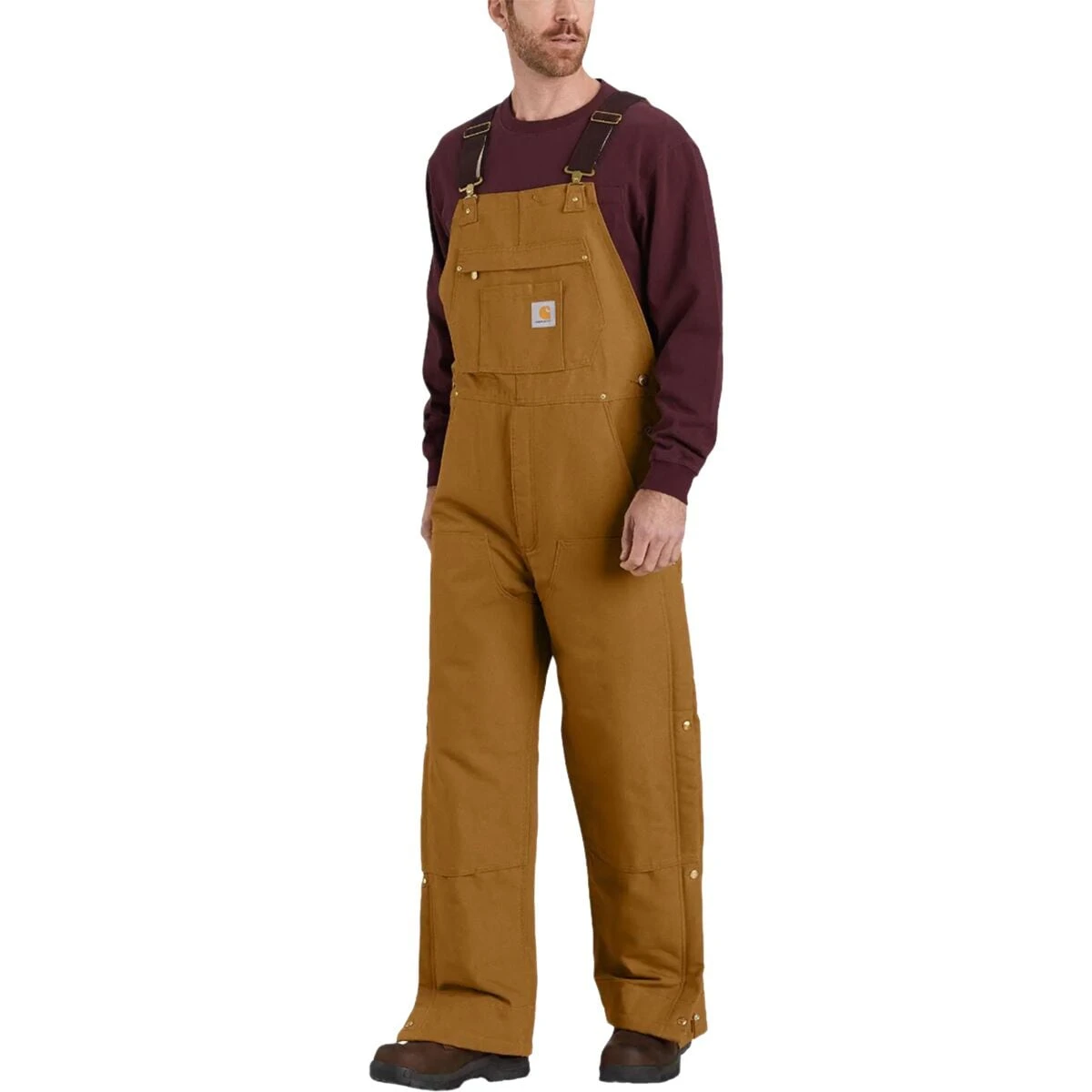 Carhartt Firm Duck Insulated Bib Overall - Men's - Image 6