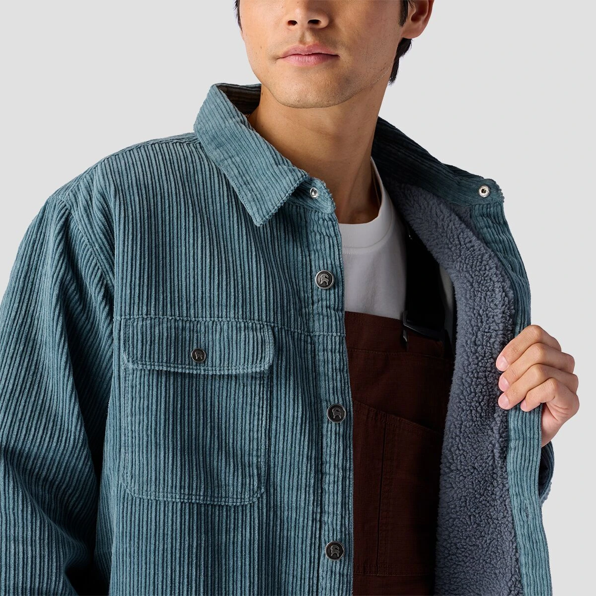 Corduroy High Pile Fleece Lined Shirt Jacket - Men's - Image 8