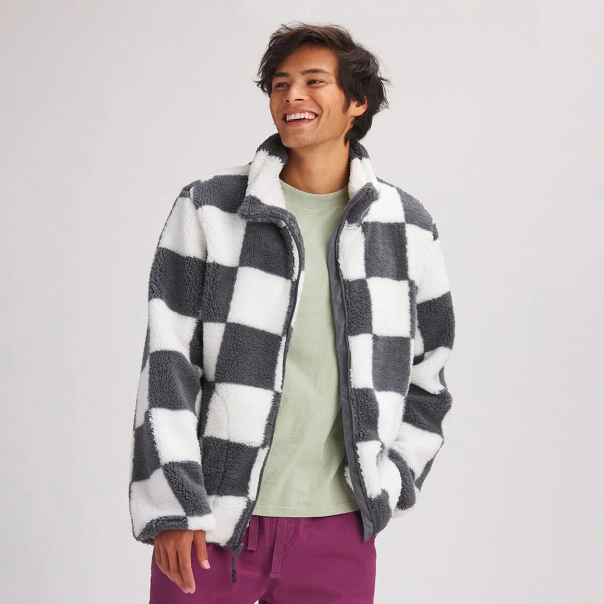 Stoic MTN Checker Sherpa Full-Zip Jacket - Men's