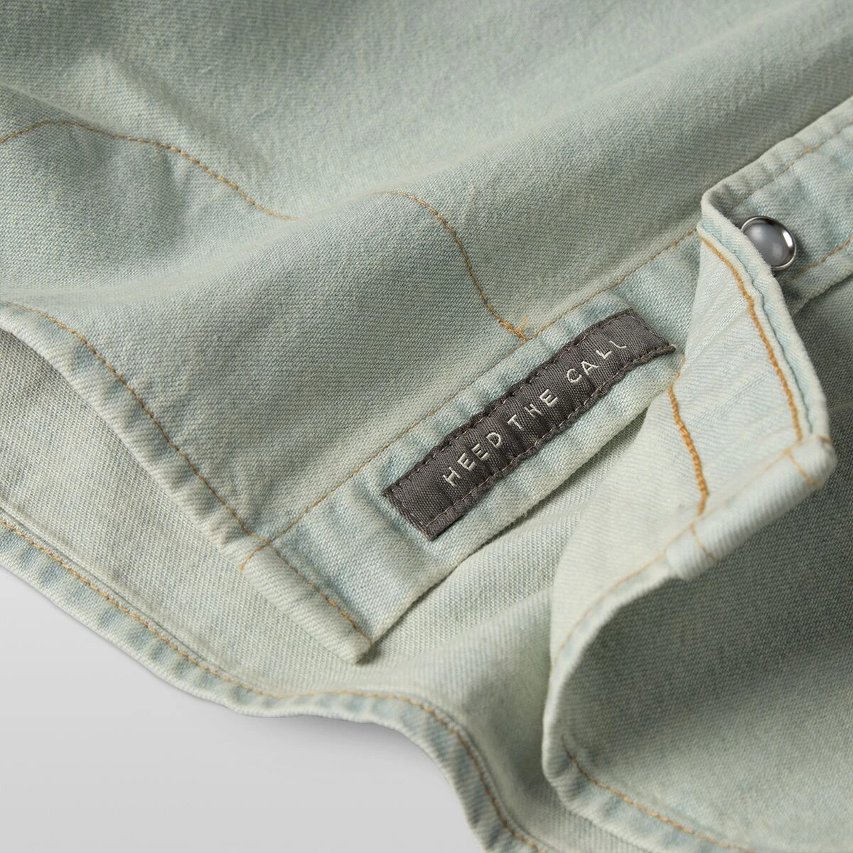 Crosscut Denim Snap Shirt - Men's