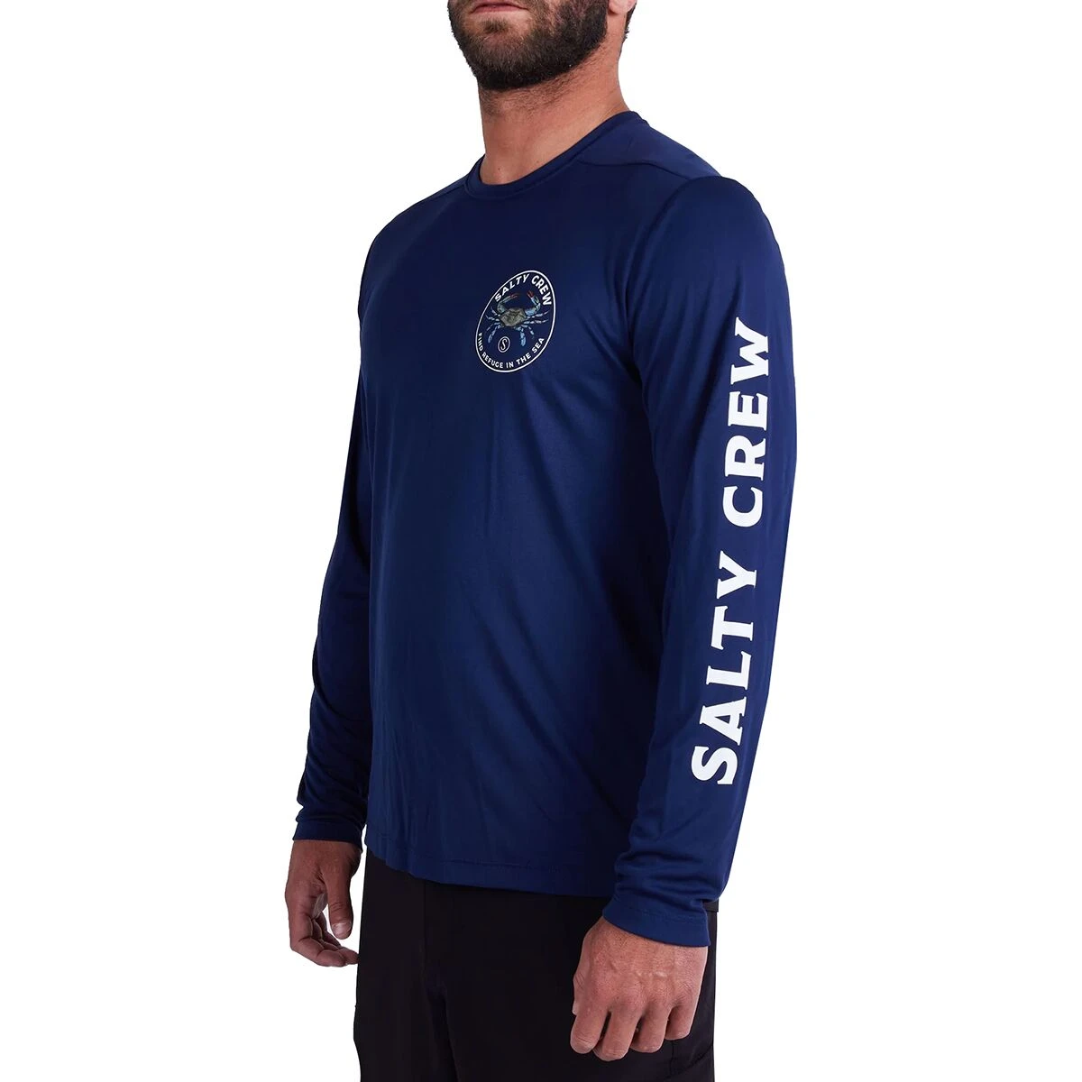 Salty Crew Blue Crabber Long-Sleeve Sunshirt - Men's - Image 2