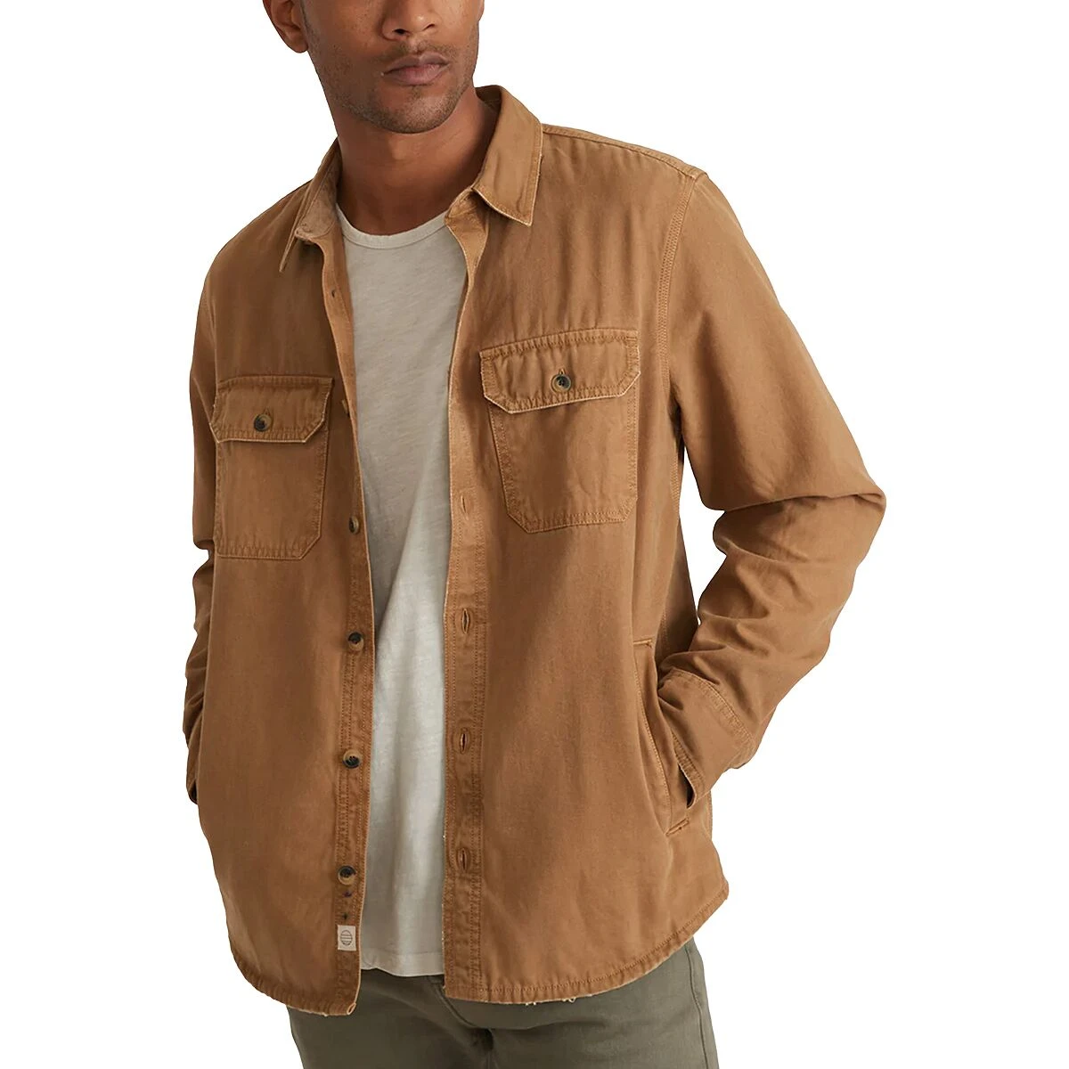 Marine Layer Broken In Canvas Overshirt - Men's - Image 4