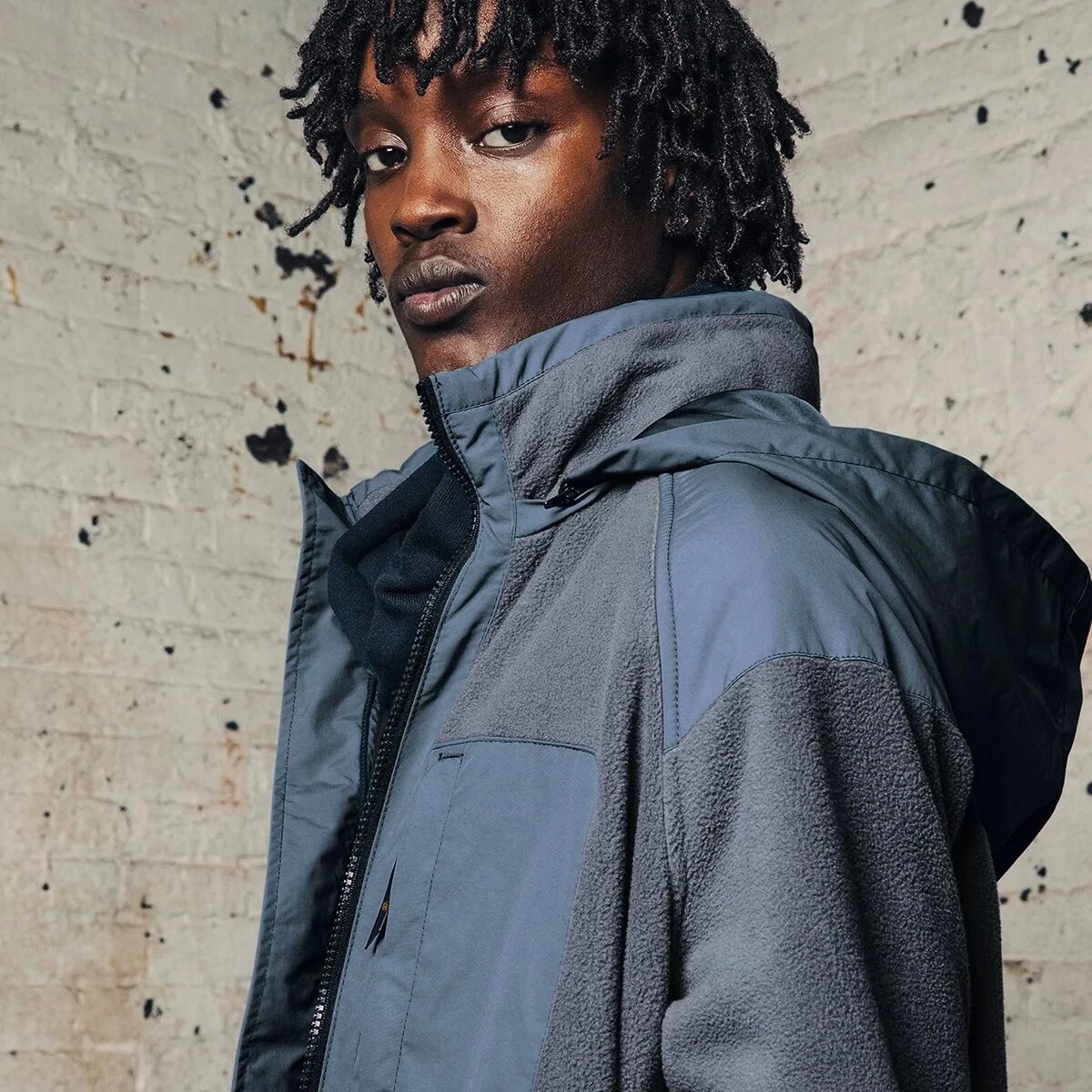 Alpha Industries Mixed Media Fleece Full-Zip Hoodie - Men's