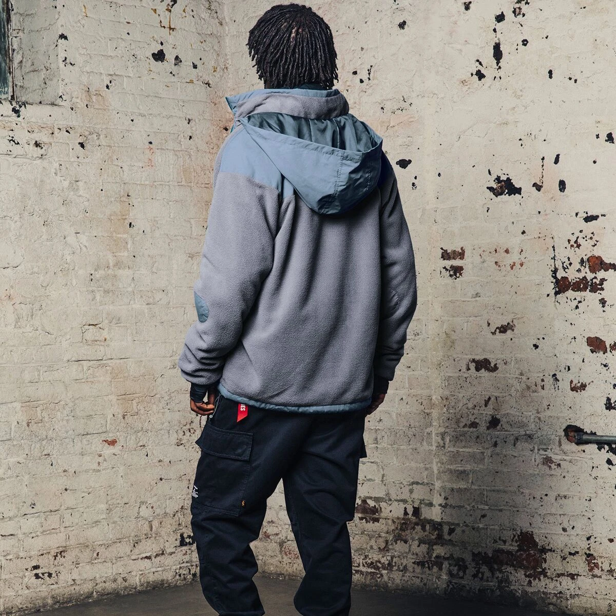 Alpha Industries Mixed Media Fleece Full-Zip Hoodie - Men's - Image 8