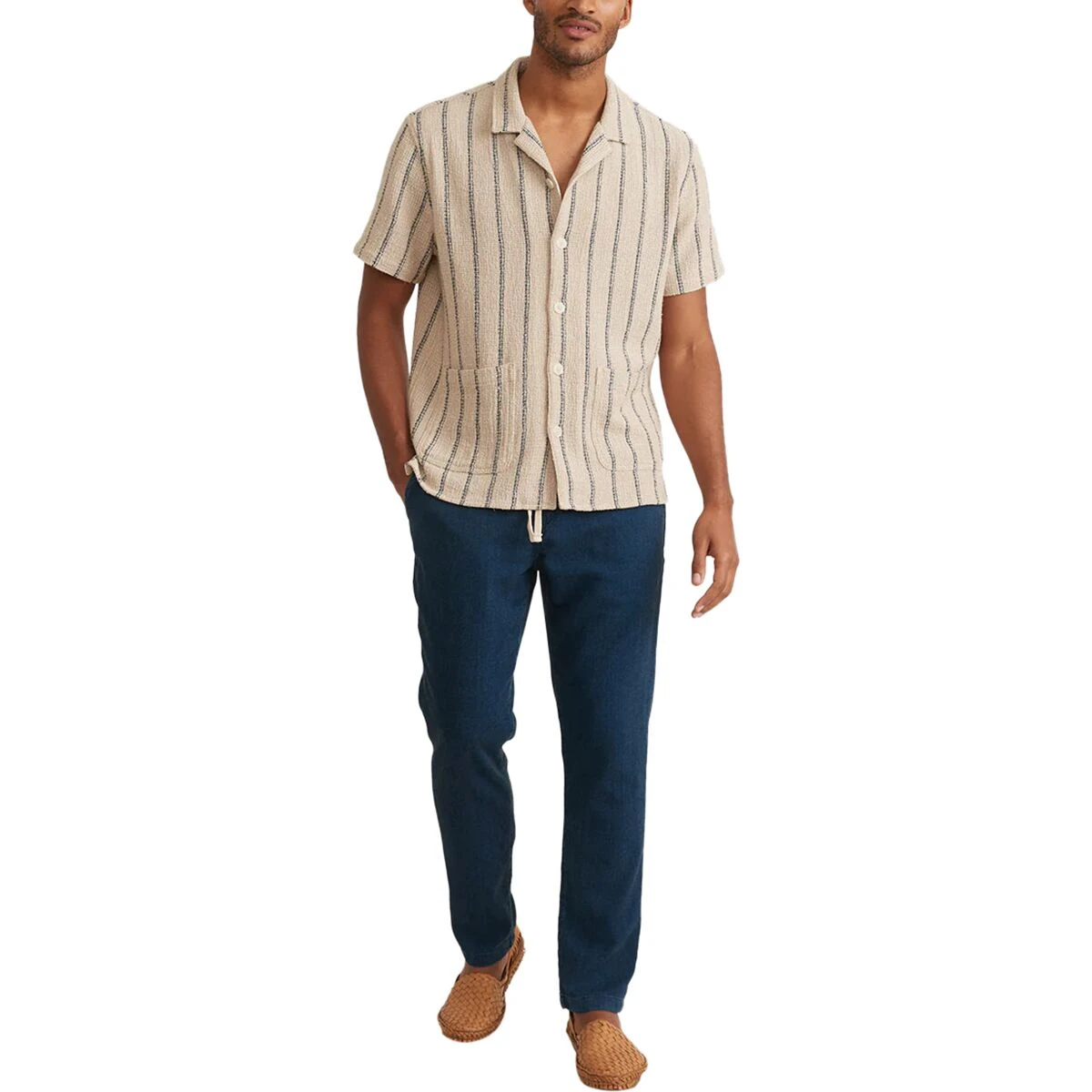 Marine Layer Open Weave Stripe Camp Shirt - Men's - Image 3