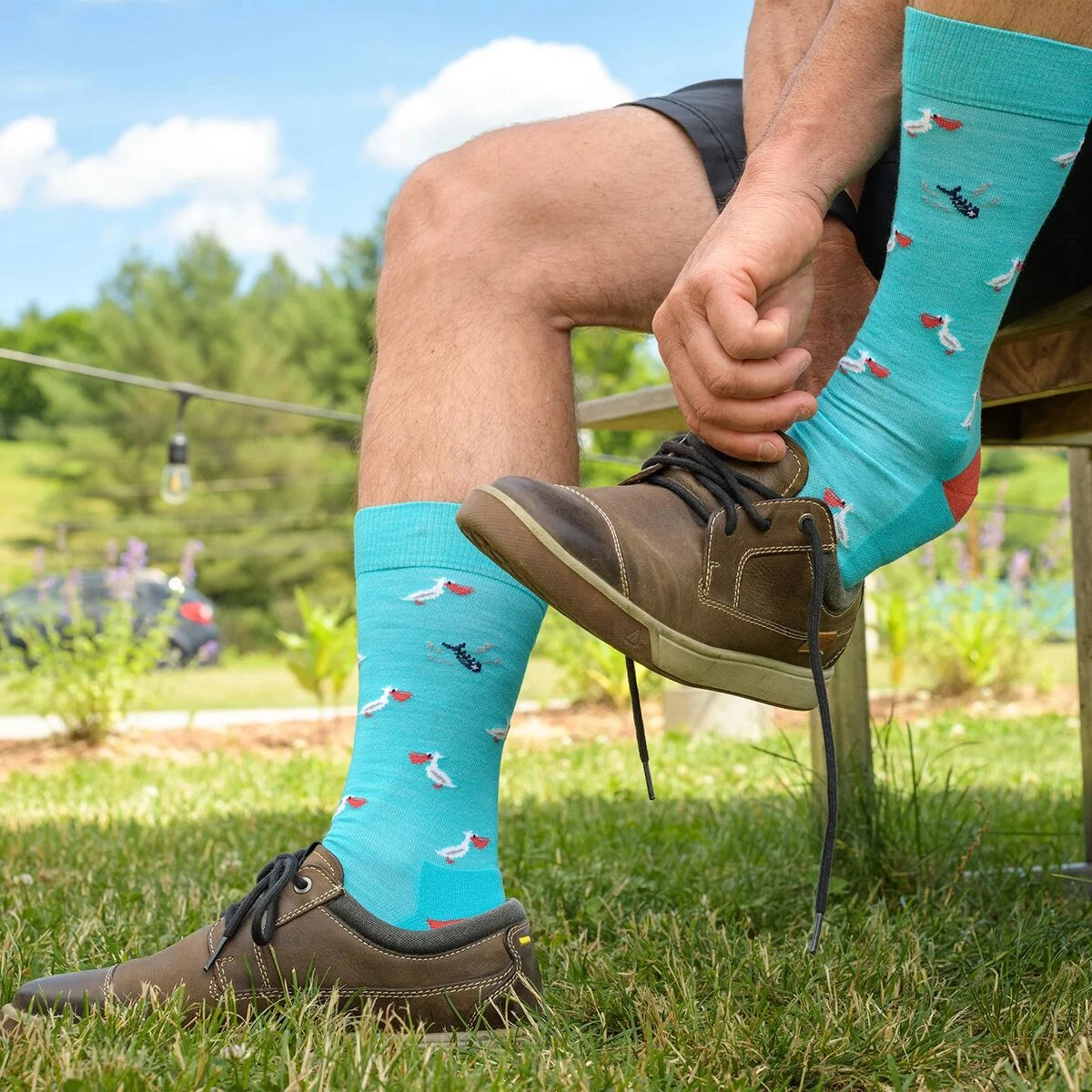 Darn Tough Pelican Crew Lightweight + Cushion Sock - Image 2